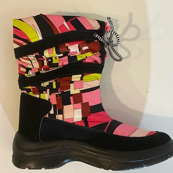 FINAL $ No Offers Emilio Pucci Authentic Classic Pink 60s Mod Design Moon Boots - Picture 6 of 13